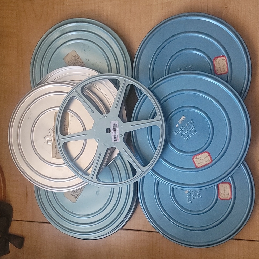 7 inch Reel to reel with cans.